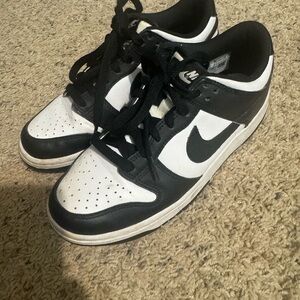 Nike Black and White Athletic Shoes Panda Dunk Low
